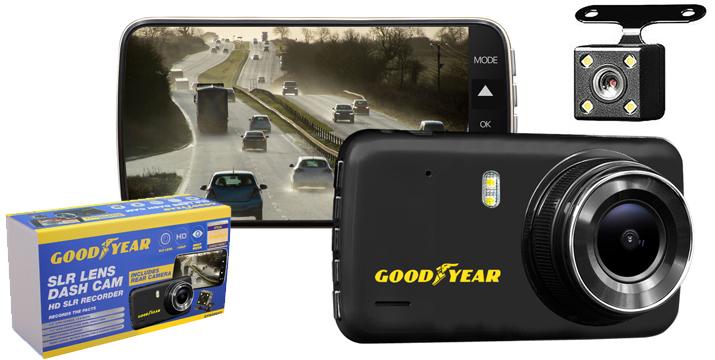 Goodyear 1080P dvr Dash Cam Recorder Cyprus - Μπροστινή και Πίσω Κάμερα Αυτοκινήτου