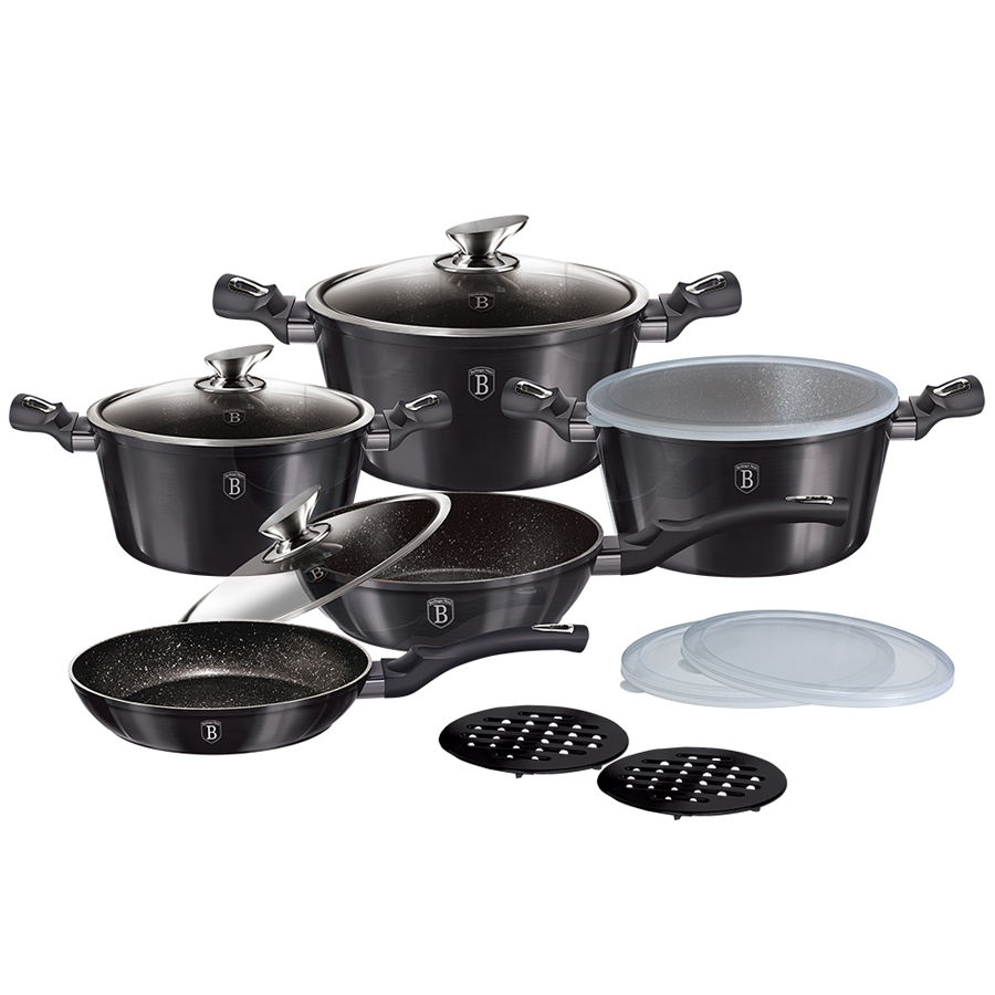 13-Piece Cookware Set Berlinger Haus BH-6886 Carbon Pro Edition - cookware cyprus - whatson cyprus - whats new cyprus
