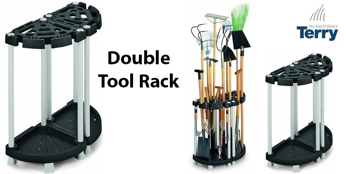 Terry, Double Tool Rack, Practical Tool Holder - 73x37.5x77.5 cm - skroutz.co - skroutz.com.cy - skroutz cyprus